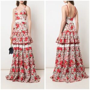 Alexis Naomie rose-embroidered maxi dress Size Small